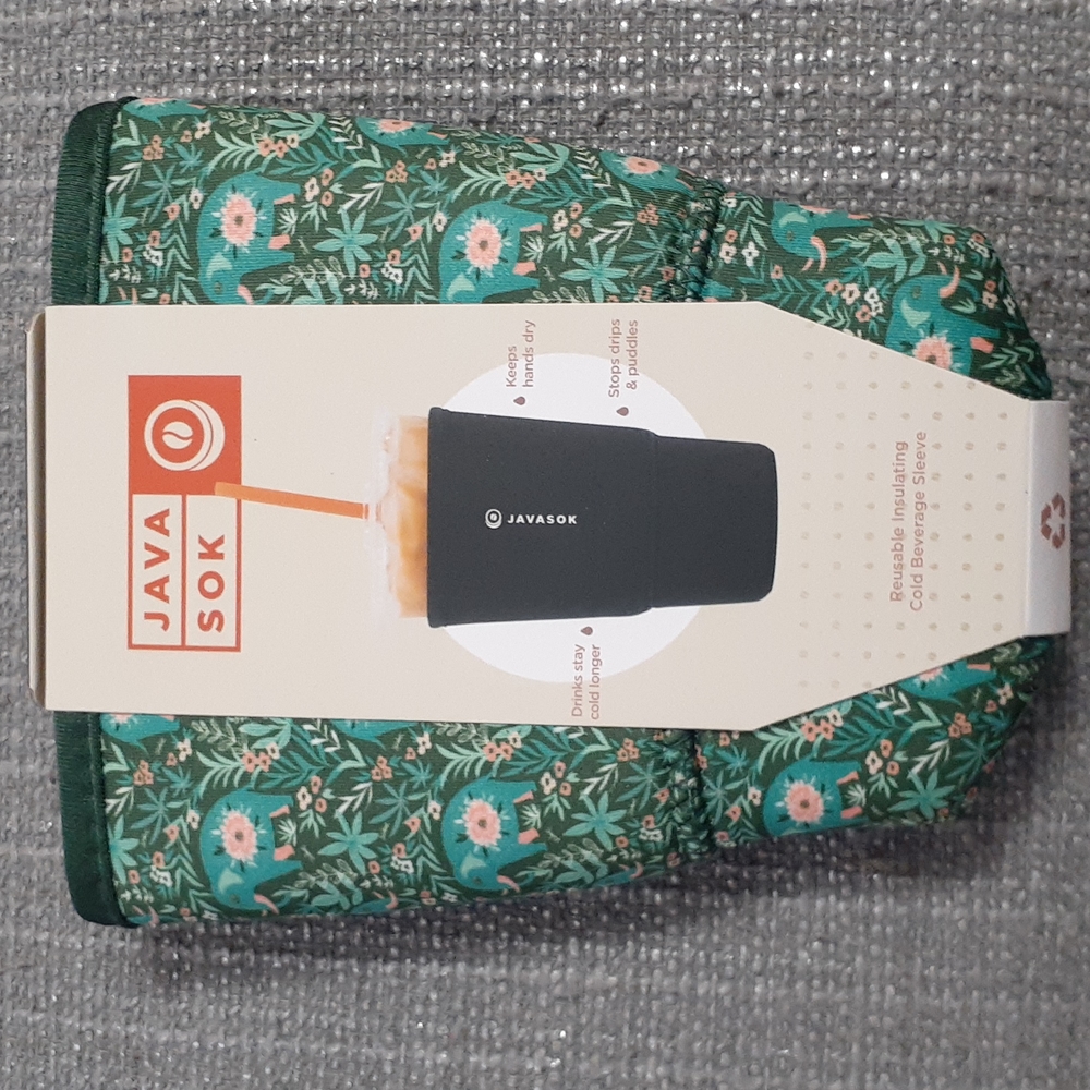 NWT JAVASOK Reusable Cold Beverage Sleeve